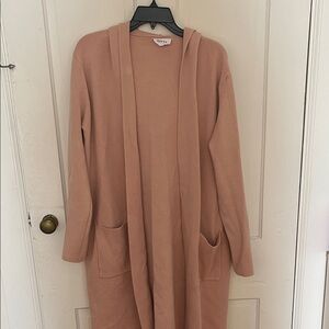 Women's Pink Open Front Cardigan